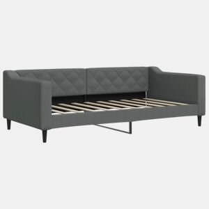 Sofá-cama, Sofá conversível 90x190 cm tecido cinzento-escuro