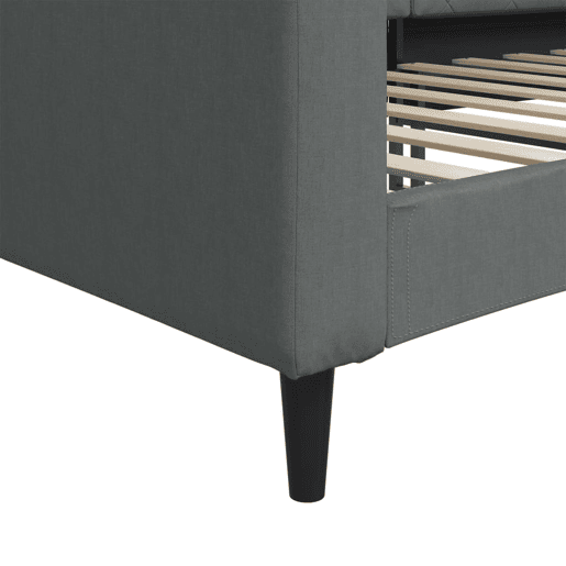 Sofá-cama, Sofá conversível 90x190 cm tecido cinzento-escuro