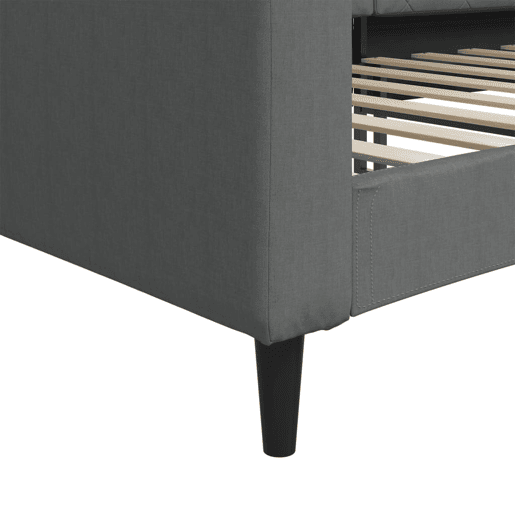 Sofá-cama, Sofá conversível 100x200 cm tecido cinzento-escuro Sofá-cama, Sofá conversível 100x200 cm tecido cinzento-escuro