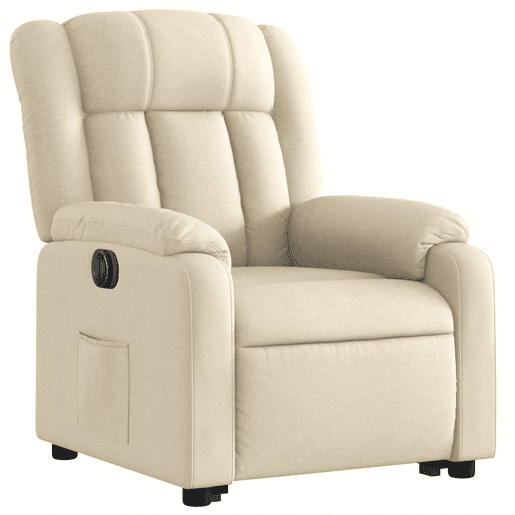 Poltrona reclinável - Poltrona relax elétrica tecido cor creme