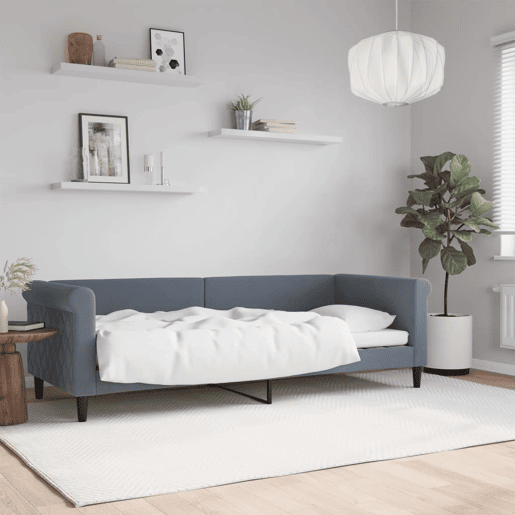 Sofá-cama, Sofá conversível 80x200 cm veludo cinzento-escuro Sofá-cama, Sofá conversível 80x200 cm veludo cinzento-escuro