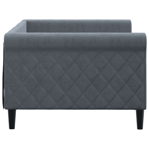 Sofá-cama, Sofá conversível 90x200 cm veludo cinzento-escuro