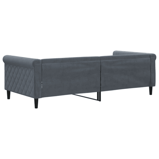 Sofá-cama, Sofá conversível 90x200 cm veludo cinzento-escuro