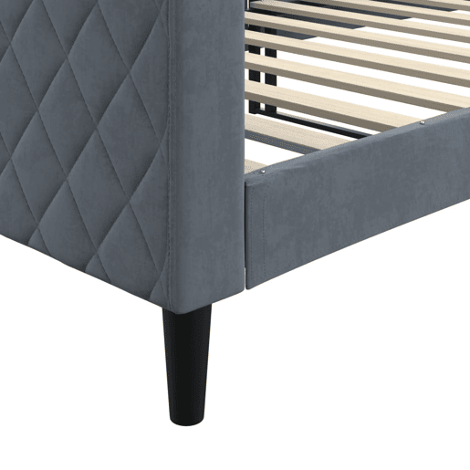 Sofá-cama, Sofá conversível 90x200 cm veludo cinzento-escuro