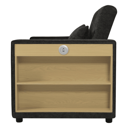 Sofá-cama multifuncional de 3 lugares - com arrumação, função cama, porta-copos, USB e almofadas - Cinza