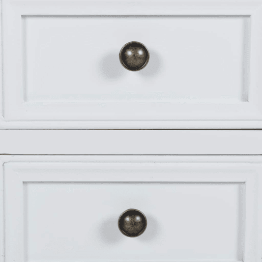 Mesa De Cabeceira - Mesinha De Cabeceira com 2 gavetas MDF branco