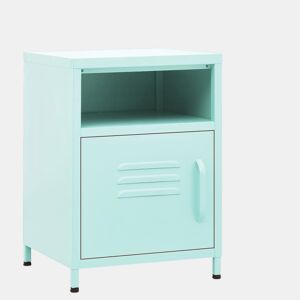 Lote de 2 Mesas De Cabeceira - Mesinhas De Cabeceira 35x35x51 cm aço cor menta