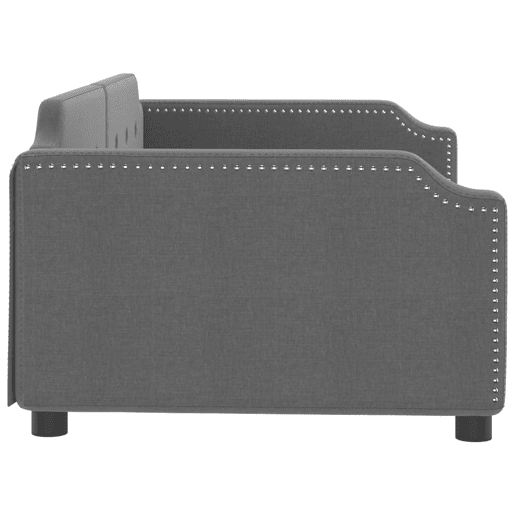 Sofá-cama, Sofá conversível 100x200 cm tecido cinzento-escuro Sofá-cama, Sofá conversível 100x200 cm tecido cinzento-escuro