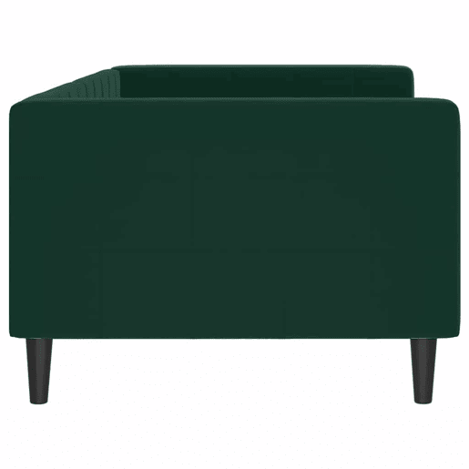Sofá-cama, Sofá conversível 90x200 cm veludo verde-escuro