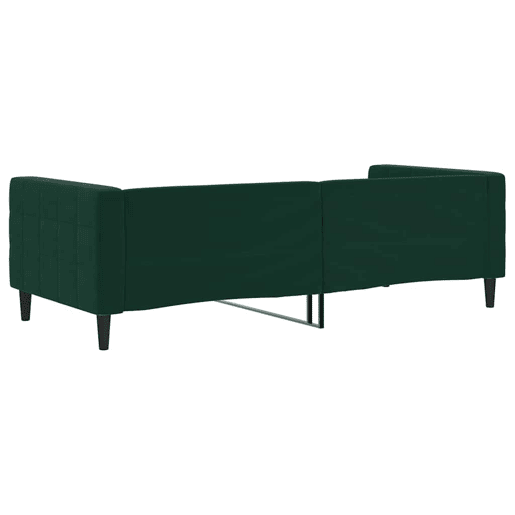 Sofá-cama, Sofá conversível 90x200 cm veludo verde-escuro