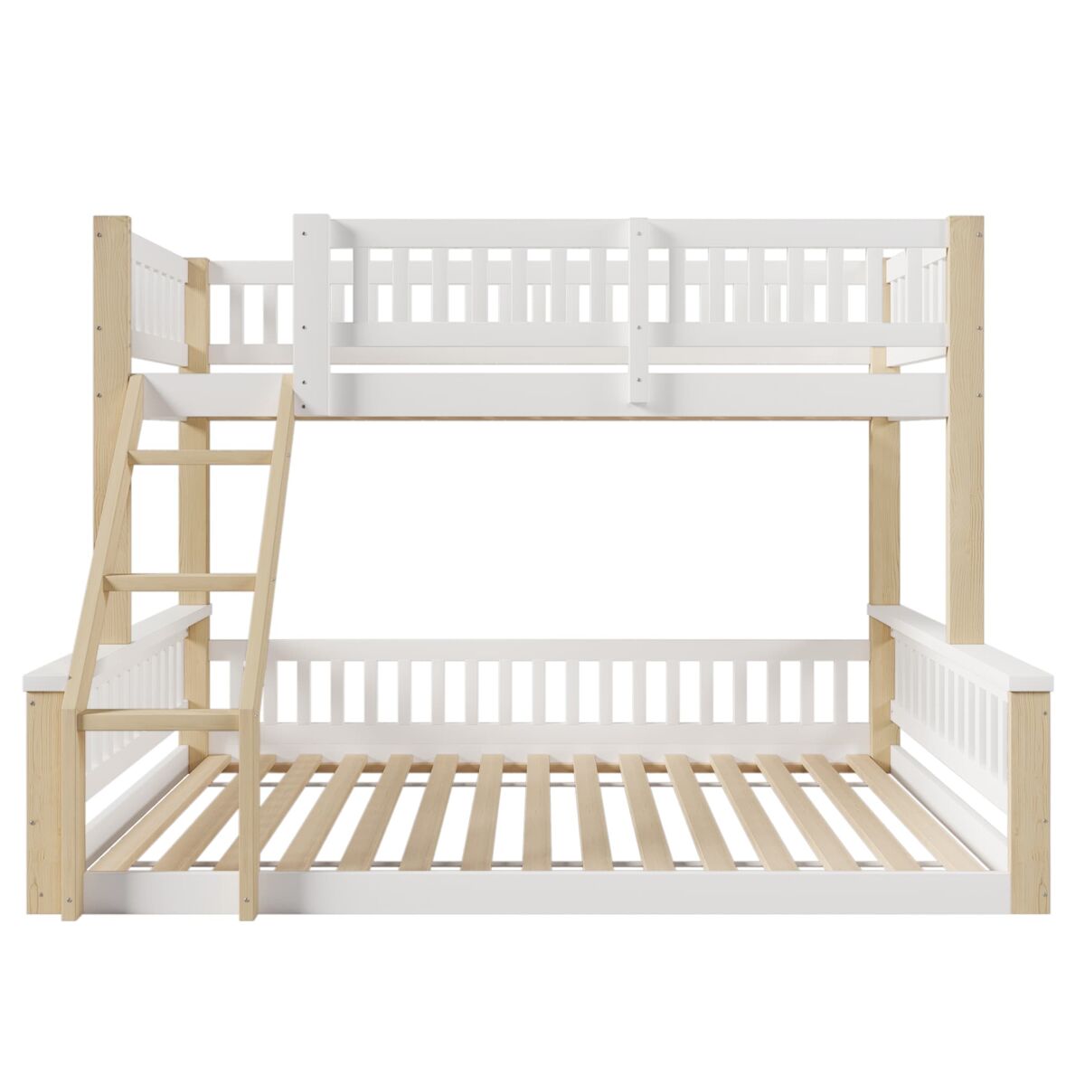 Cama litera 205x150 Natural/ Blanco