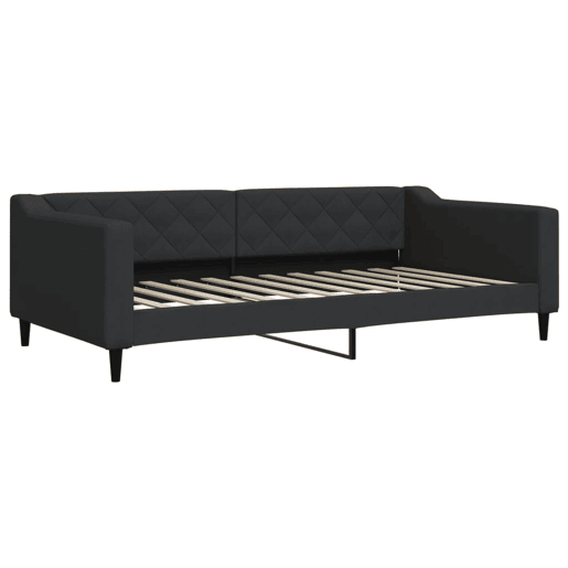 Sofá-cama, Sofá conversível 100x200 cm tecido preto