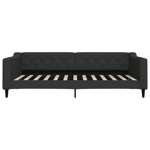 Sofá-cama, Sofá conversível 100x200 cm tecido preto