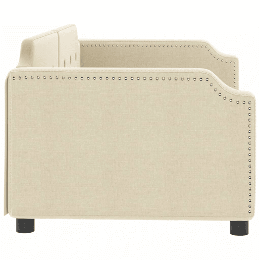 Sofá-cama, Sofá conversível 100x200 cm tecido cor creme Sofá-cama, Sofá conversível 100x200 cm tecido cor creme