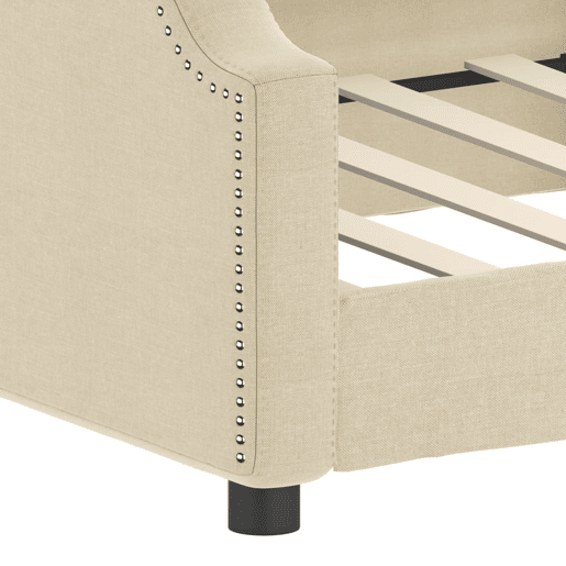 Sofá-cama, Sofá conversível 100x200 cm tecido cor creme Sofá-cama, Sofá conversível 100x200 cm tecido cor creme