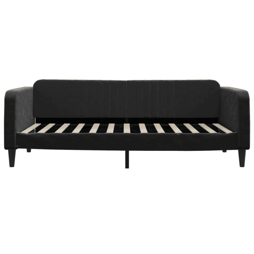 Sofá-cama, Sofá conversível com colchão 100x200 cm veludo preto