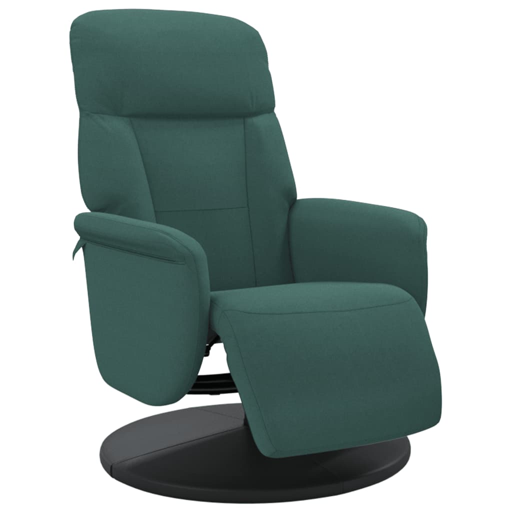 Sillón reclinable - sillón relax con reposapiés terciopelo verde oscuro