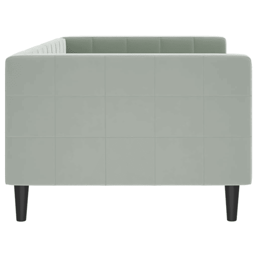 Sofá-cama, Sofá conversível 90x200 cm veludo cinzento-claro Sofá-cama, Sofá conversível 90x200 cm veludo cinzento-claro
