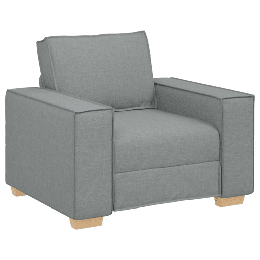 Sofá-cadeira, Sofá individual Cinza Claro 60 cm Tecido