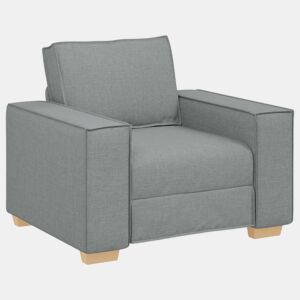 Sofá-cadeira, Sofá individual Cinza Claro 60 cm Tecido