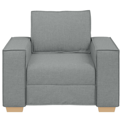 Sofá-cadeira, Sofá individual Cinza Claro 60 cm Tecido