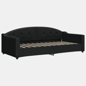 Sofá-cama, Sofá conversível 90x200 cm tecido preto