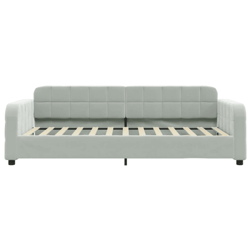 Sofá-cama, Sofá conversível 90x200 cm veludo cinzento-claro