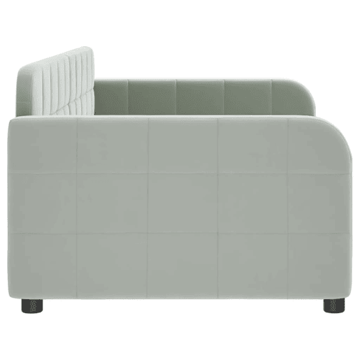 Sofá-cama, Sofá conversível 90x200 cm veludo cinzento-claro