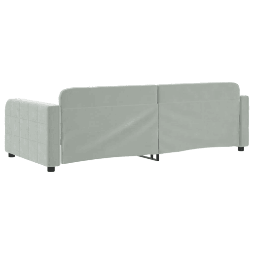 Sofá-cama, Sofá conversível 90x200 cm veludo cinzento-claro