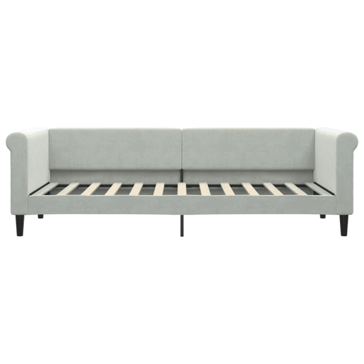 Sofá-cama, Sofá conversível 80x200 cm veludo cinzento-claro Sofá-cama, Sofá conversível 80x200 cm veludo cinzento-claro