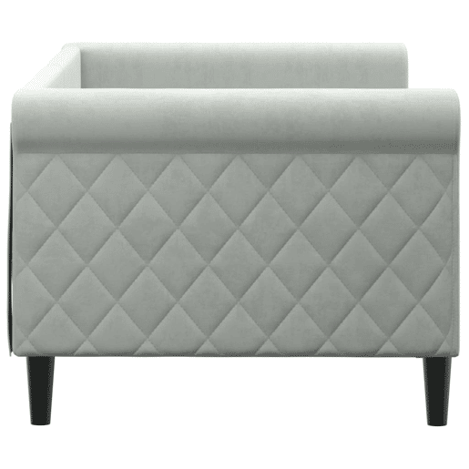 Sofá-cama, Sofá conversível 80x200 cm veludo cinzento-claro Sofá-cama, Sofá conversível 80x200 cm veludo cinzento-claro