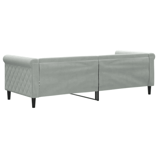 Sofá-cama, Sofá conversível 80x200 cm veludo cinzento-claro Sofá-cama, Sofá conversível 80x200 cm veludo cinzento-claro