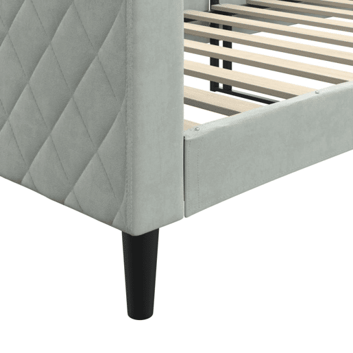 Sofá-cama, Sofá conversível 80x200 cm veludo cinzento-claro Sofá-cama, Sofá conversível 80x200 cm veludo cinzento-claro