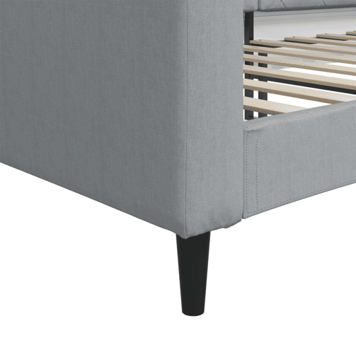 Sofá-cama, Sofá conversível 100x200 cm tecido cinzento-claro Sofá-cama, Sofá conversível 100x200 cm tecido cinzento-claro