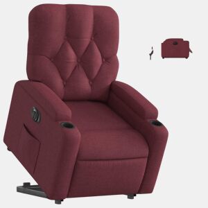 Poltrona reclinável - Poltrona relax elétrica tecido vermelho-tinto
