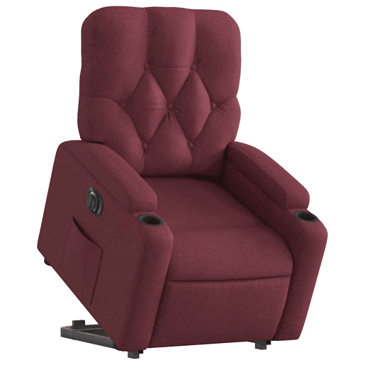 Poltrona reclinável - Poltrona relax elétrica tecido vermelho-tinto