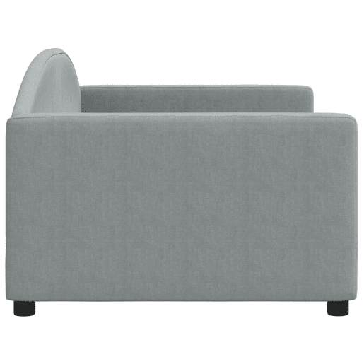 Sofá-cama, Sofá conversível 90x190 cm tecido cinzento-claro
