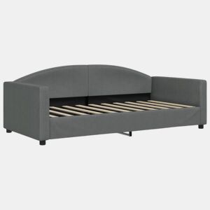 Sofá-cama, Sofá conversível 90x190 cm tecido cinzento-escuro