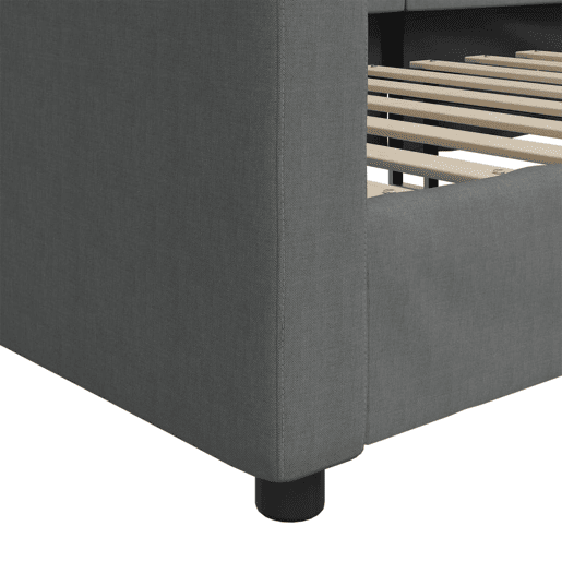 Sofá-cama, Sofá conversível 90x190 cm tecido cinzento-escuro