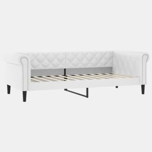 Sofá-cama, Sofá conversível 80x200 cm couro artificial branco