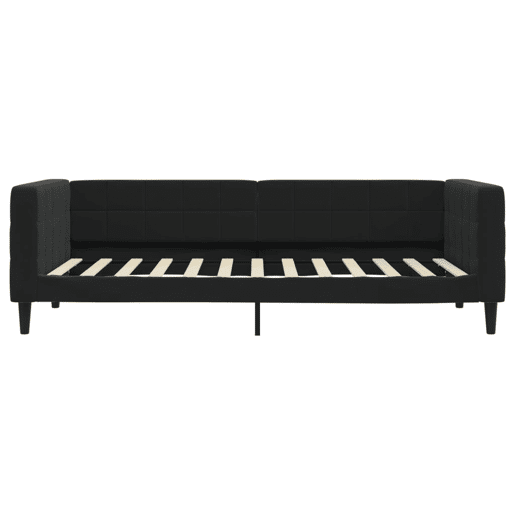 Sofá-cama, Sofá conversível com colchão 100x200 cm veludo preto