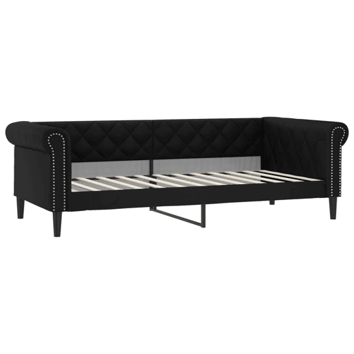 Sofá-cama, Sofá conversível 90x200 cm couro artificial preto Sofá-cama, Sofá conversível 90x200 cm couro artificial preto