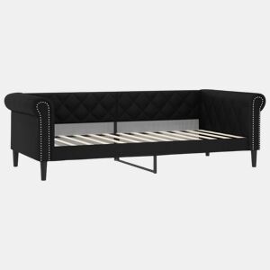 Sofá-cama, Sofá conversível 90x200 cm couro artificial preto