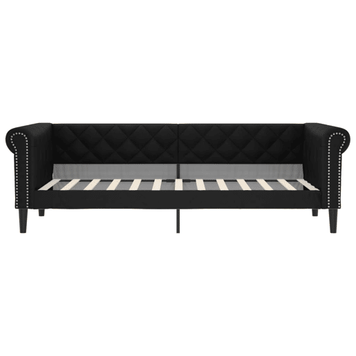 Sofá-cama, Sofá conversível 90x200 cm couro artificial preto Sofá-cama, Sofá conversível 90x200 cm couro artificial preto