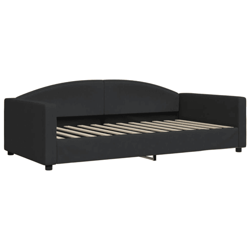 Sofá-cama, Sofá conversível 100x200 cm tecido preto