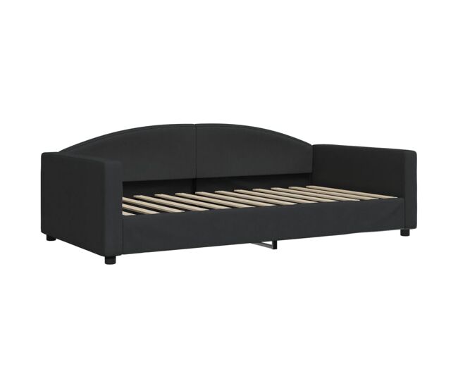 Sofá cama - sofá convertible sin colchón tela negro 100x200 cm