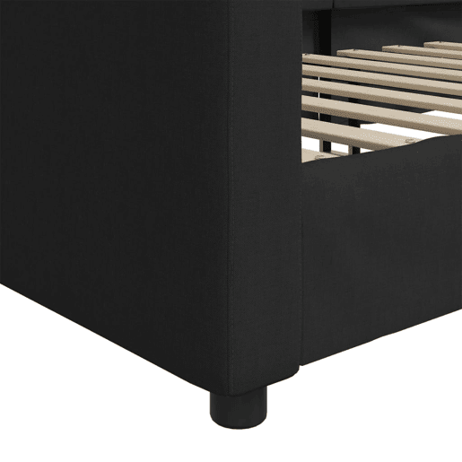 Sofá-cama, Sofá conversível 100x200 cm tecido preto