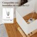 Lámpara de Mesa Madera, Tela TC HOMCOM, hogar - iluminación Lámpara de Mesa Madera, Tela TC HOMCOM, hogar - iluminación Blanco