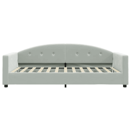 Sofá-cama, Sofá conversível com colchão 100x200 cm veludo cinzento-claro