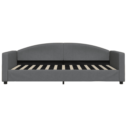 Sofá-cama, Sofá conversível 100x200 cm tecido cinzento-escuro
